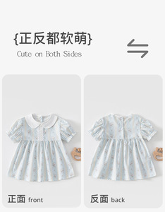 Guaiguailong 2026 Nuevo Vestido de Verano para Bebé Niña, Diseño de Dibujos Animados, Algodón, Manga Abullonada, Estilo Princesa, Tutú, <span class=keywords><strong>Ropa</strong></span> Ligera y Linda para Bebés - Product Image 3