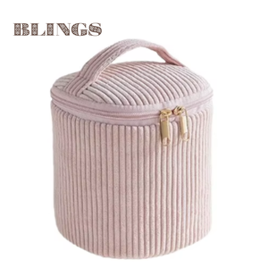 Juego de 4 Bolsas de Cosméticos de Poliéster con Diseño de Caramelo, Gran Capacidad, Portátiles, con Cierre, Elegantes para Almacenamiento de Maquillaje - Product Image 1