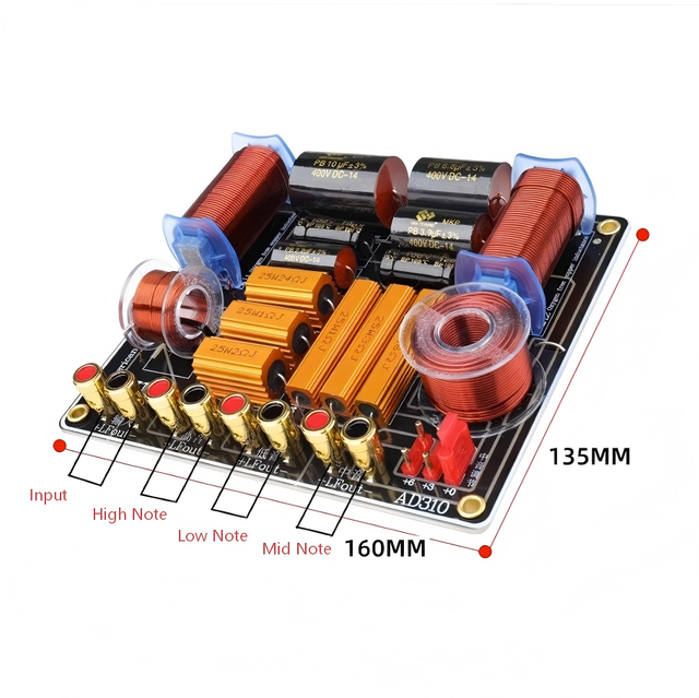 200-450W Speaker Crossover Board 2 Way 3 Way High Low Frequency Divider Bookshelf Loudspeaker Audio Crossover Module HiFi DIY