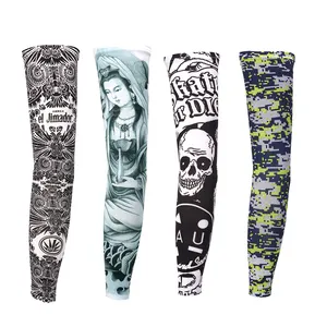 Hot sale with new material long sleeve top women colorful fabric sleeve tattoo long style design