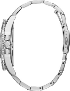 Reloj de pulsera con adornos de cristal en tono dorado de acero inoxidable - Product Image 4