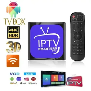 Venda quente Android TV Stick I M3U assinatura 4k 12 meses Alemão Smarters TV Revendedor Painel teste gratuito