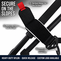 Sangle de rangement réglable en nylon EVA durable avec fermeture auto-agrippante pour ski