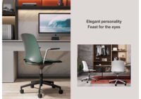 Chaise de conférence moderne colorée en gros, siège et dossier en PP, chaise de salle à manger de luxe nordique rembourrée blanche pour salon