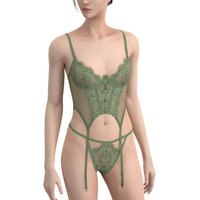 Ensemble de lingerie érotique pour femme, soutien-gorge et culotte en dentelle sexy, string brodé avec maintien à armatures