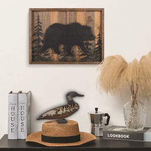 Adornos de pato de madera creativos de varias capas al por mayor para decoración de escritorio en el hogar, Dropshipping - Product Image 2