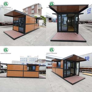Conteneur Café Maison préfabriquée avec toit étendu et auvent Modulaire Granny Flat Mini Conteneur de bureau préfabriqué - Product Image 2