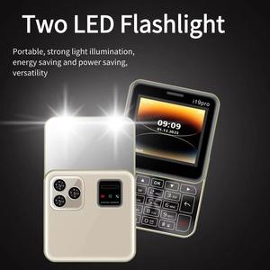 Téléphone portable rotatif I19 Pro à vente chaude, écran carré de 2,4 pouces, déverrouillé, bouton, 2 cartes SIM en veille, musique, lampe torche, type-C, mini téléphone portable rotatif - Product Image 3