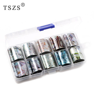 TSZS Kit de Láminas para Uñas con 10 Diseños por Caja, Nuevos Productos Populares para <span class=keywords><strong>Nail</strong></span> Art, Calcomanías de Transferencia con Diseños Clásicos Brillantes - Product Image 2