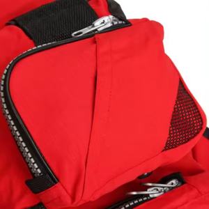 Gilet de chasse, de randonnée, de journalisme, de photographie, en toile rouge personnalisée, multi-poches, pour homme, style safari - Product Image 5