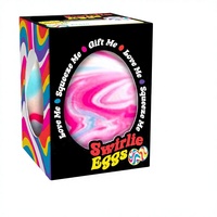 Liyue Swirlie Eggs PVC Squeeze Ball Blind Box Stress Relief Fidget Squishy Sensory Toy 1/12 Scale for Kids & Adults Gifts