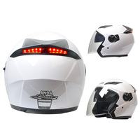 Casco de Motocicleta Integral de ABS Nuevo al por Mayor de Fábrica con Doble Visor, Luz Trasera LED, Diseño Modular, Homologado por DOT, para Todas las Estaciones