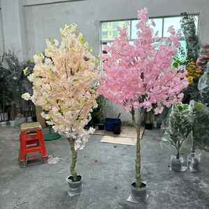 Árbol de glicina artificial de 5 pies, árbol falso alto con maceta Base de cemento, decoración de plantas de suelo falso para plantas de interior y exterior - Product Image 5