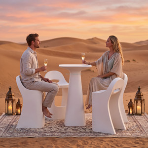 2026 New Design Modern White Bar Chair Outdoor Lounge Seating Curved Backless <b>Stool</b> for Balcony Terrace Hotel Cafe - Product Image 3