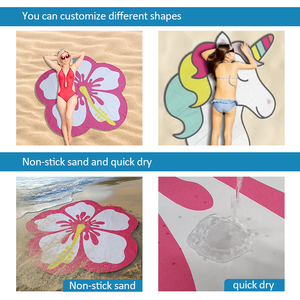 Phổ Biến Kỹ Thuật Số In Ấn Nhanh Chóng Khô Món Quà Sang Trọng Khăn Tùy Chỉnh Thấm Sợi Nhỏ Cá Nhân Hình Bãi Biển Khăn - Product Image 4