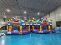 Casa de rebote comercial profesional al aire libre para niños, gorila de aire, tobogán hinchable combinado, castillo inflable