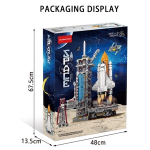 Lele Brother nave espacial bloques de construcción juguete ciencia educativo ABS plástico 1:18 escala nave espacial modelo de pantalla niños - Product Image 4