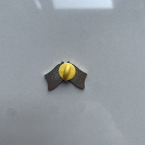 GREPAS GIFTS Épinglette de revers 28 mm avec drapeaux croisés des États-Unis et de Sainte-Lucie - Product Image 3