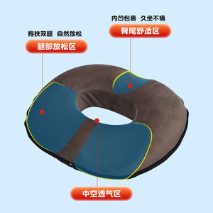 Coussin de siège en mousse à mémoire de forme pour bureau et voiture, soutien des hanches, fermeté moyenne, gris, bleu marine, couleur café - Product Image 1