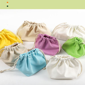 Bolsa de Almacenamiento de Toallas Sanitarias de Algodón Reciclable Personalizada con Cordón y Bolsillo Interior Tridimensional - Product Image 5