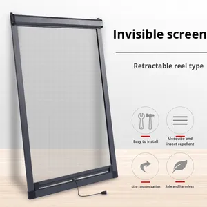 Moderno auto-installazione retrattile scorrevole zanzara in lega di alluminio rullo per bagno e soggiorno di rete in poliestere - Product Image 2