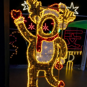 Marco de Fotos con Diseño de Reno LED Grande, Iluminación Decorativa para Parques y Eventos Festivos - Product Image 1