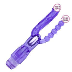Double Pleasure Dual <b>Vibrator</b> Purple Waterproof Adult Toy For Women - Product Image 4