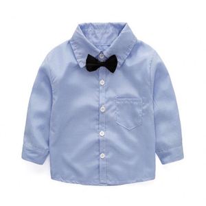 Conjunto de Ropa para Bebé, Camisa de Manga Larga con Corbata de Lazo, Estilo Elegante e Informal para Niños - Product Image 5