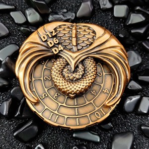 Nuevo estilo Fierce Roaring <span class=keywords><strong>Dragon</strong></span> DND Metal Dice Spinner Tabletop RPG Gaming Dice con caja Premium - Product Image 5