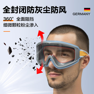 Lunettes de sécurité Y300, monture intégrale, anti-buée, en caoutchouc, protection des yeux sur les chantiers de construction - Product Image 3