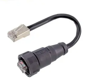 RJ45 8P8C IP67 CAT6A กันน้ำ, ขั้วต่อช่องเสียบ RJ45สำหรับอุปกรณ์สื่อสาร