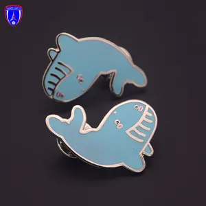 Cartoon Enamel Grappige Logo Custom Goedkope Metalen Revers Pin Van Dolfijn