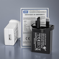 Certificat CE UKCA UK PLUG prise 3 broches 5V 1A 2A 2.5A 3A 2400ma uk chargeur mural usb 5V 1A 2A 2.5A 2400ma 3a