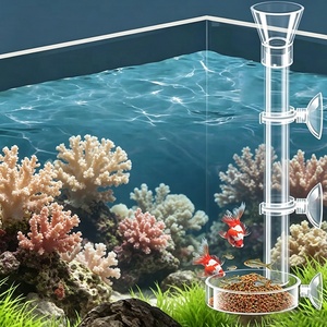 Tubo e Ciotola Trasparenti in Acrilico per Alimentazione Pesci e Gamberetti con Ventosa per Acquario - Product Image 2