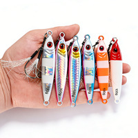 Señuelo de Pesca Metálico WildTrek 7-100g, 4-9.5cm, Hundimiento Rápido, Cebo Duro 10 # -20 #   Anzuelo Luminoso de 6 Colores para Pesca Lenta de Salmón y Lucio en Río