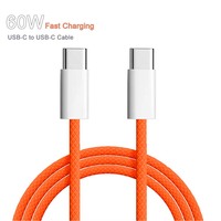 Kabel USB C ke USB C Berkualitas Tinggi 3.3FT 1M Panjang 60W, Kabel Data Pengisian Daya Tipe C untuk Ponsel Seri Iphone 18 17 16 15