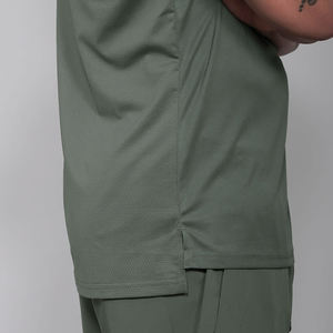 ZM-1612 da <span class=keywords><strong>uomo</strong></span> performante t-shirt da <span class=keywords><strong>Tennis</strong></span> ad asciugatura rapida in Mesh traspirante a maniche corte con Modulare laterali - Product Image 4