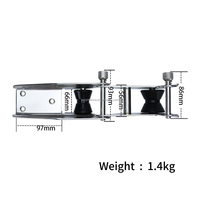 Rouleau d'ancre de proue double en acier inoxydable 316 poli miroir pour matériel marin avec broches à dégagement rapide articulées