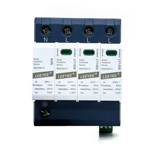 LEEYEE 120V AC Pluggable Multi-pole SPD Surge Protection Device Electronic Equipment Spd 40ka Va Protector 4 Pole IP 20 10000