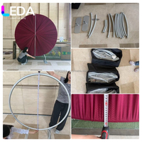 Arche Ronde LEDA en Tissu Tendu pour Décoration de Mariage Élégante, Toile de Fond Semi-Circulaire en Forme d'Éventail pour Mariage