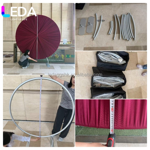 LEDA New Design Stable Round Aluminum Alloy <b>Stand</b> Red Cover Wedding <b>Backdrop</b> <b>Stand</b> Fabric Cover for Events Decor - Product Image 6