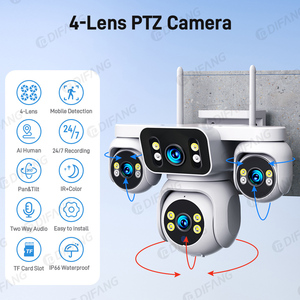 Thời tiết 8MP 4G năng lượng mặt trời cctv camera Quad Ống kính tích hợp pin ai PIR cảm biến đêm đầy màu sắc giám sát aov Camera An Ninh - Product Image 6
