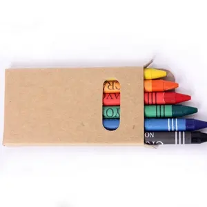 Eco Niet Giftig Waskrijtjes Set Verjaardag Schoolbenodigdheden Tekening Supply Kraft Papier Doos