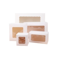 Boîte à gâteaux à dessert haut de gamme à quatre six grilles pour beignets mini cupcakes et sushis avec caractéristiques de stratification mate de gaufrage