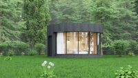 Tente d'hôtel ronde Safari imperméable et de luxe en bois massif préfabriqué pour les familles Airbnb