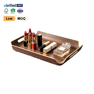 ถาดเก็บของแบบขายส่งพร้อมหูจับ ถาดไม้ทรงสี่เหลี่ยมผืนผ้าอเนกประสงค์ ถาดเสิร์ฟสำหรับใช้ในบ้าน ร้านอาหาร <span class=keywords><strong>โรงแรม</strong></span> - Product Image 1