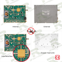 Module RF linéaire GaN haute puissance 100W, large bande 2000MHz-6000MHz, surveillance RS485, bande S, bande C, module de contrepétrage anti-UAV