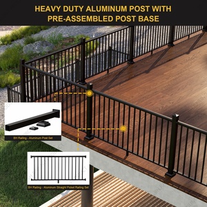 Poste de barandilla de aluminio resistente 3x3 Poste de valla de aluminio Poste de barandilla de porche para barandilla de aluminio de 36'' - Product Image 5