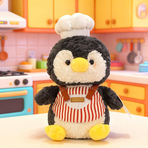 <b>Cute</b> Chef Animal Plush <b>Doll</b> With Apron And Chef Hat Soft Stuffed Penguin Elephant Sheep Bear Chicken Toy For Kids Gift - Product Image 2