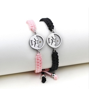 Mode tissé à la main en acier inoxydable foi graine de moutarde hommes et femmes Couple Bracelet en gros - Product Image 2